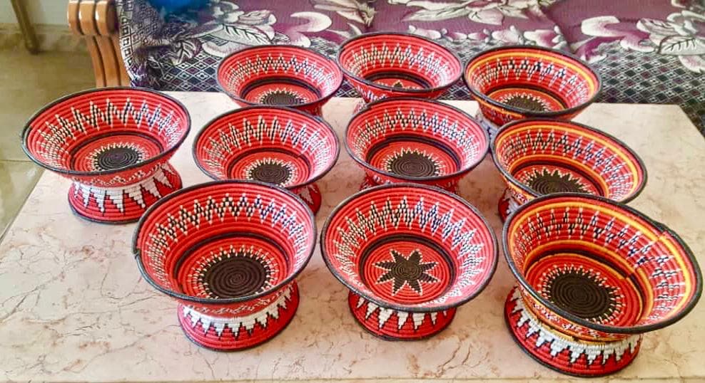 Woven fruit bowls